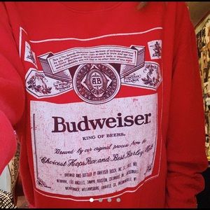 BRAND NEW JUNK FOOD BUDWEISER CREWNECK